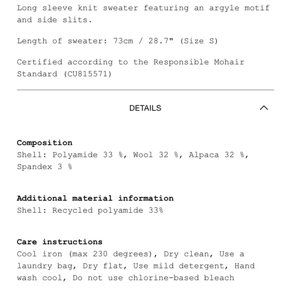 And & Other Stories - Argyle Knit Sweater - Picture 6 of 6